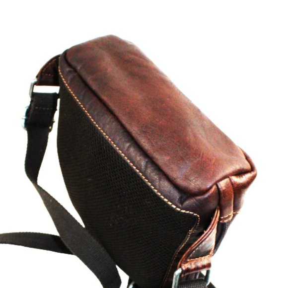Jack Georges Voyager Chocolate Brown Leather Convertible Cross Body Back… - Picture 6 of 8
